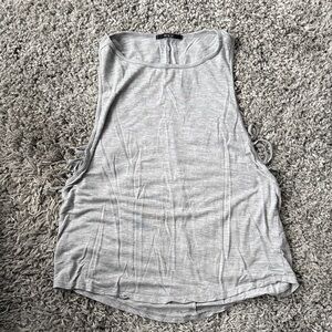NUX Heather Gray Sleeveless Tank Top